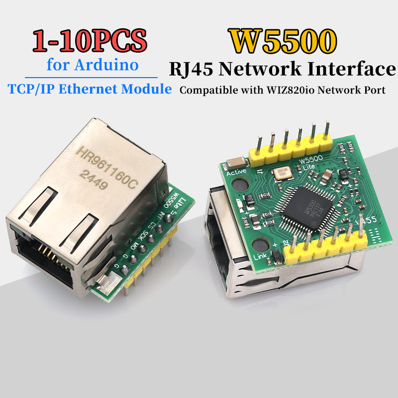 Ethernet Module W5500 - 1/5/10Pcs W5500 모듈 TCP/IP 이더넷 모듈은
