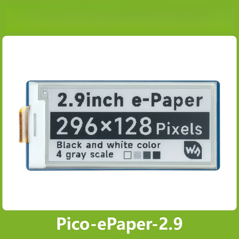 Display Epaper 2.9 - 라즈베리 파이 피코용 2.9인치 E-Paper E-Ink