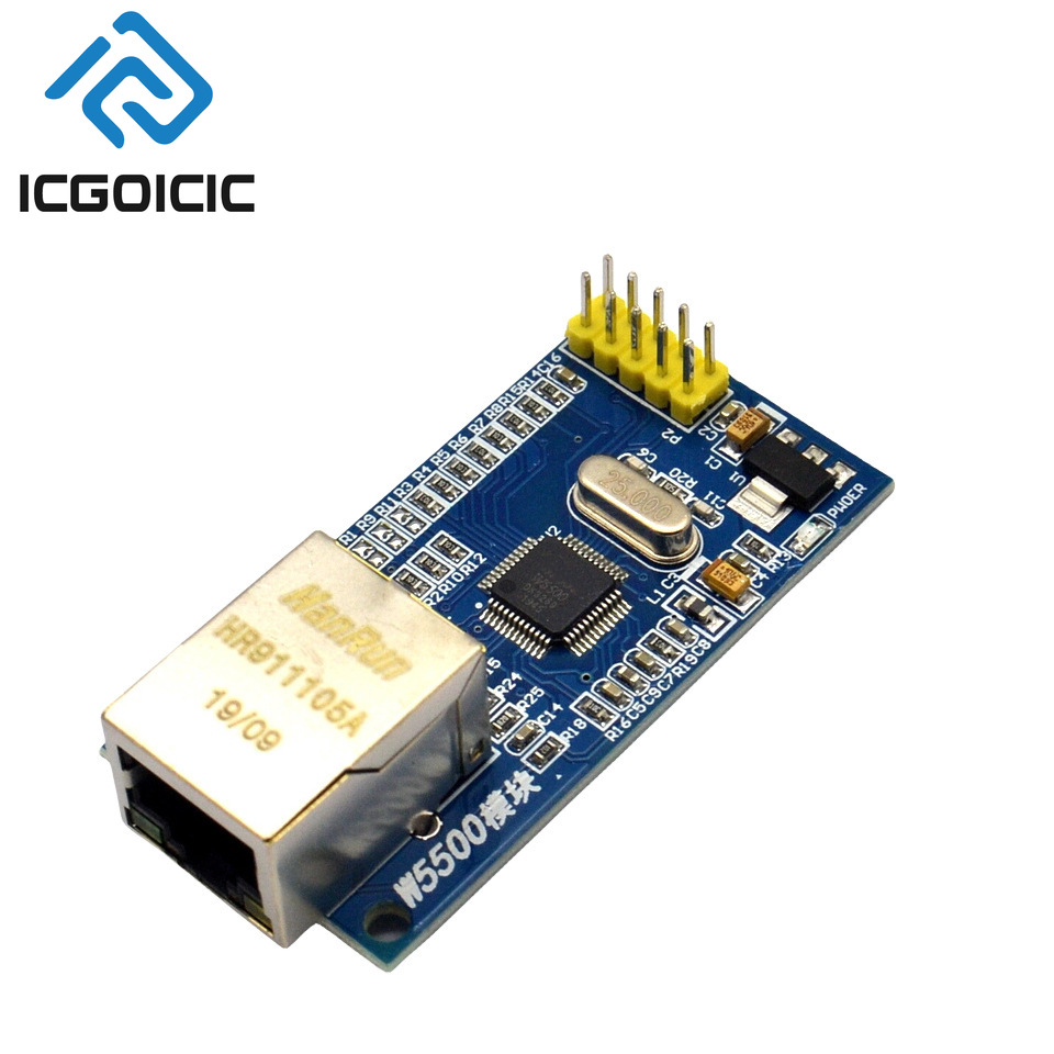 Ethernet Module W5500 - W5500 이더넷 모듈 – 하드와이어드 TCP/IP,