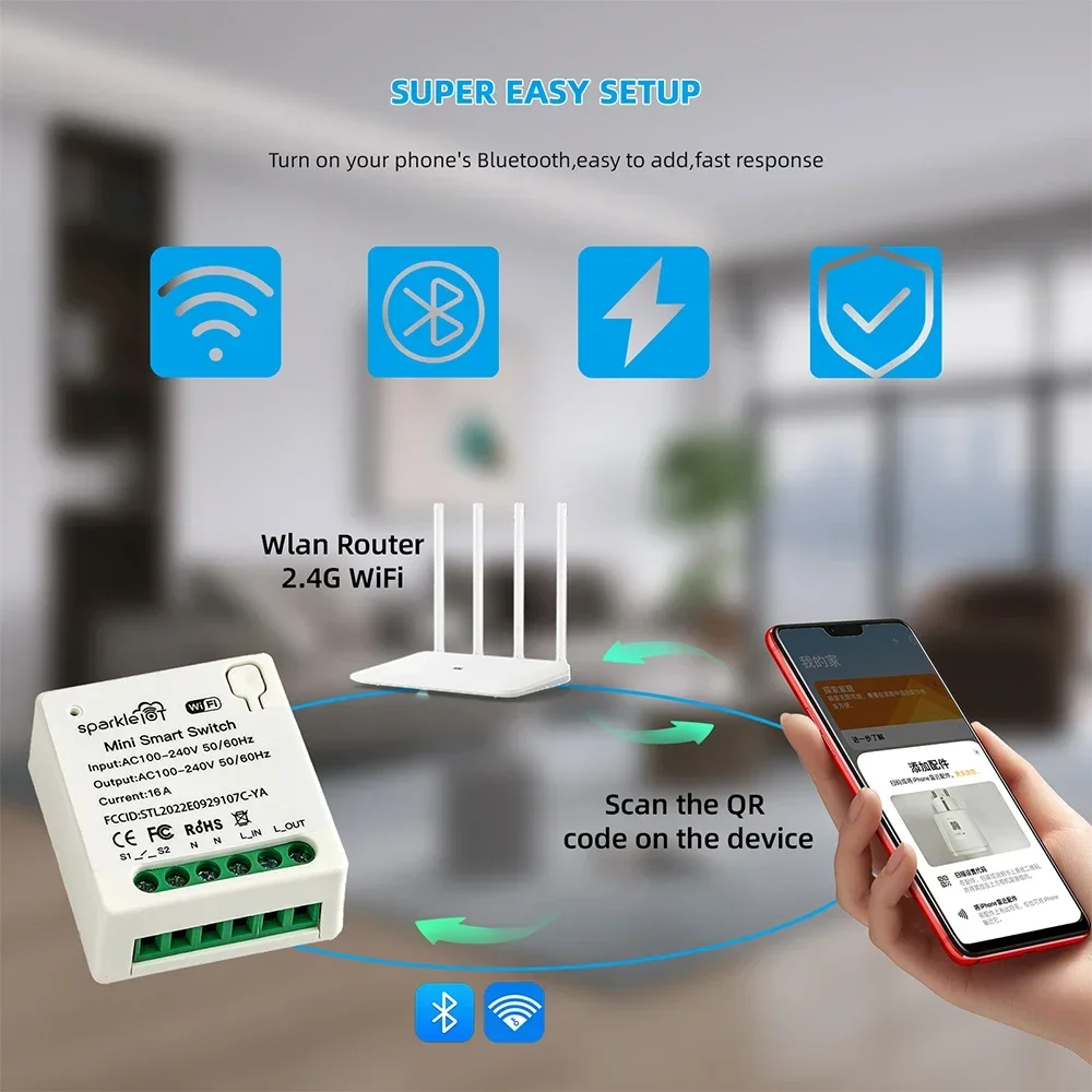 16A Matter WIFI 스마트 스위치 자동화 릴레 - Diy Home Automation System 리뷰 및 가격