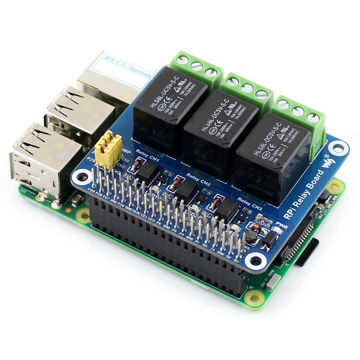 Waveshare 5V 3채널 릴레이 모듈 확장 보드  - Pi Zero W Board 리뷰 및 가격