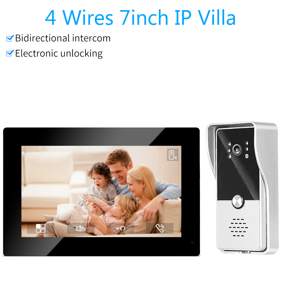 7 인치 컬러 유선 비디오 인터콤 시스템 비주얼 도어  - Smart Doorbell Wired 리뷰 및 가격