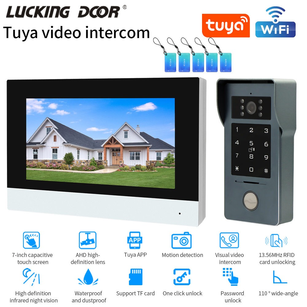 Tuya Wifi 7/10 인치 비디오 인터콤 키트 T - Smart Doorbell Wired 리뷰 및 가격