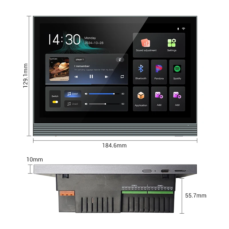 새로운 디자인 7인치 스마트 홈 스피커 벽걸이형 앰프  - Home Automation System Design 리뷰 및 가격