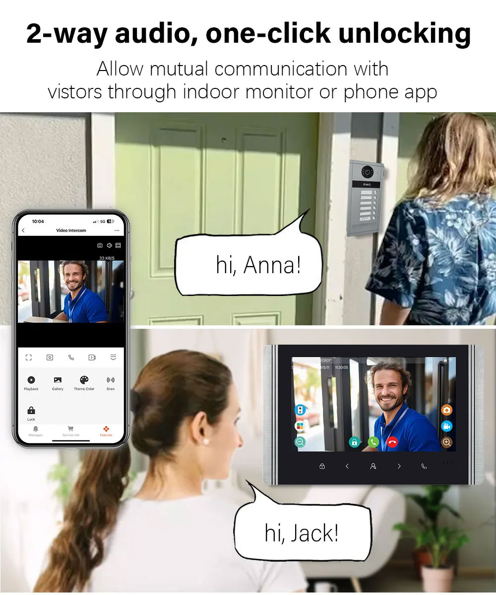다중 아파트 금속 초인종 비디오 인터콤 시스템 용 10 - Smart Doorbell Wired 리뷰 및 가격