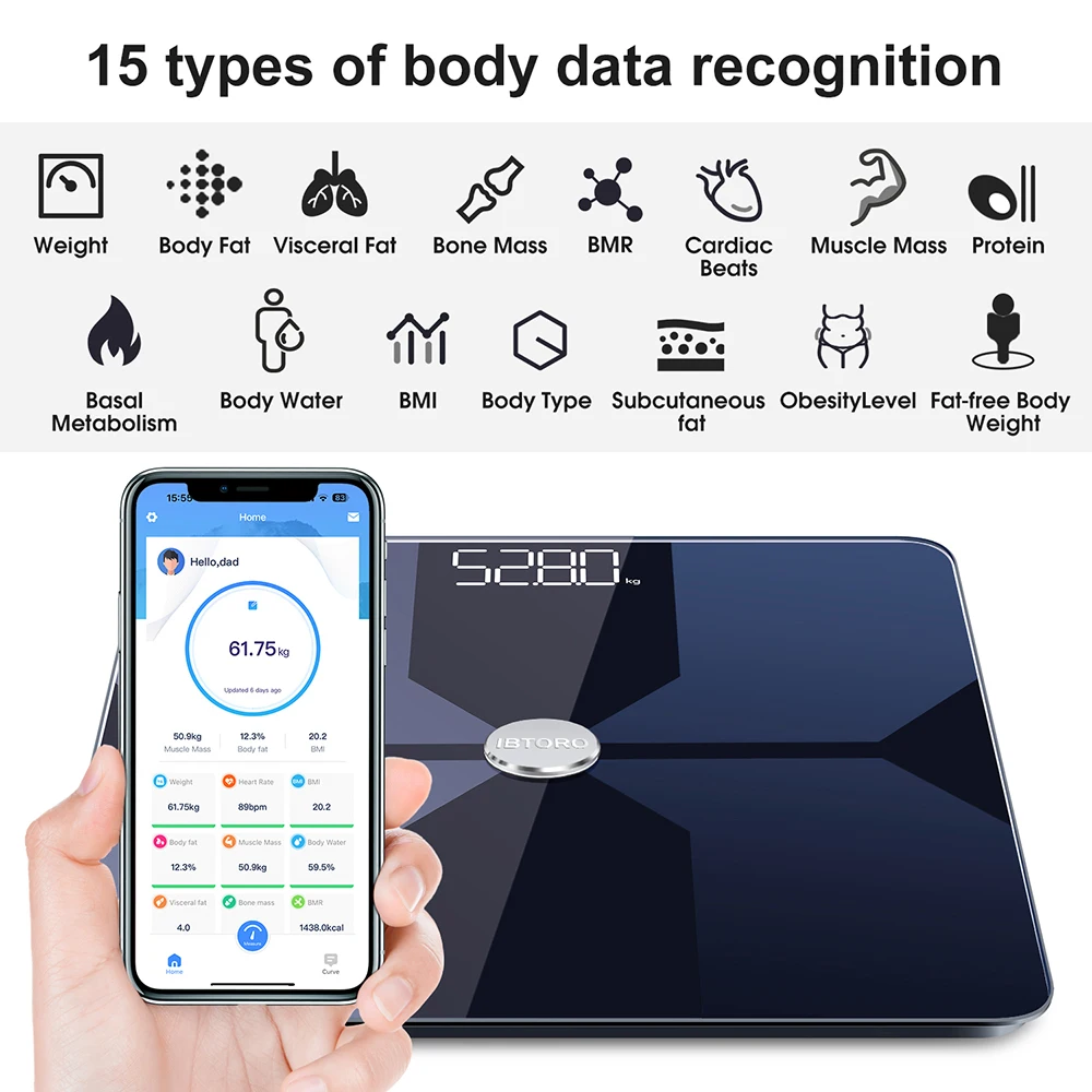 체지방 스케일 Wifi 홈 정밀 지능형 전자 지방 측정 - Home Automation Industry 리뷰 및 가격
